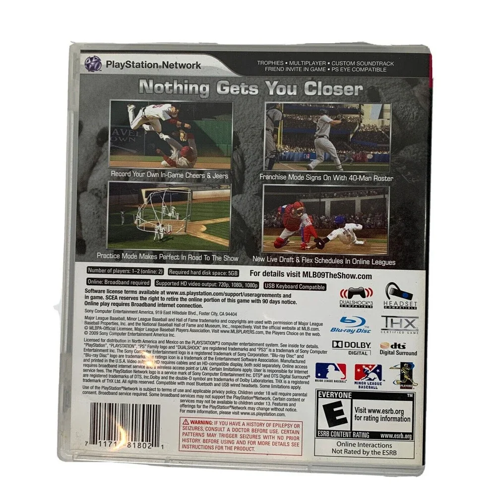 Sony PlayStation 3 PS3 MLB 09: The Show CIB Complete With Manual Baseball Game